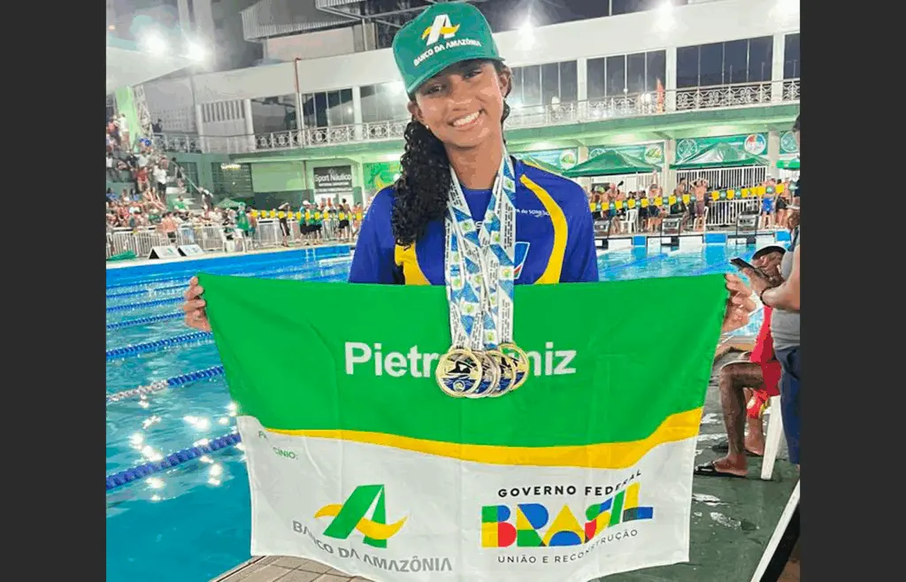 Banco da Amazônia impulsiona carreira da multicampeã Norte/Nordeste da natação brasileira