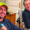 Faustão torce pelo Brasil ao lado do genro e celebra vitória